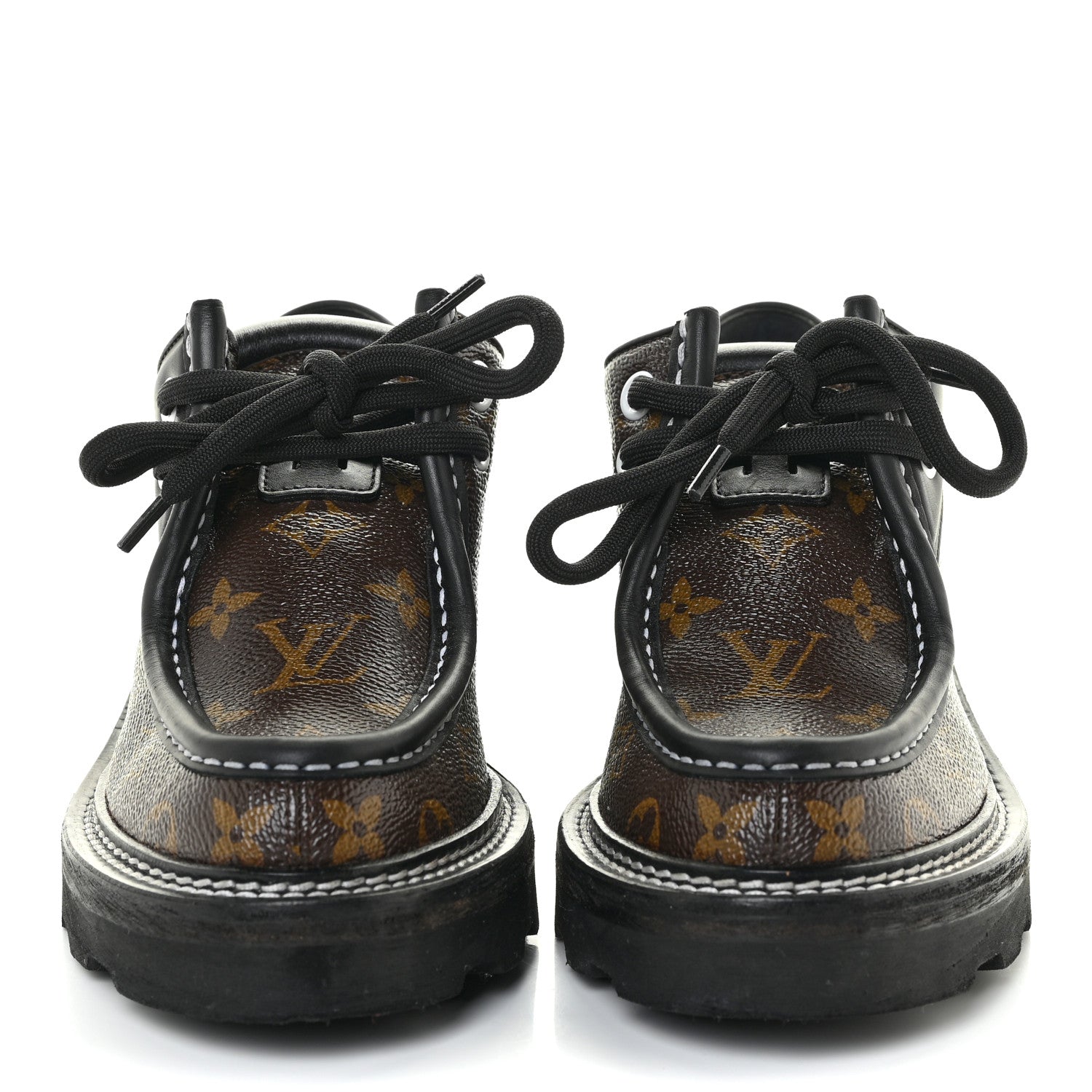 Louis Vuitton Monogram Calfskin Beaubourg Platform Derby Shoes 38 Brown 2 of 14