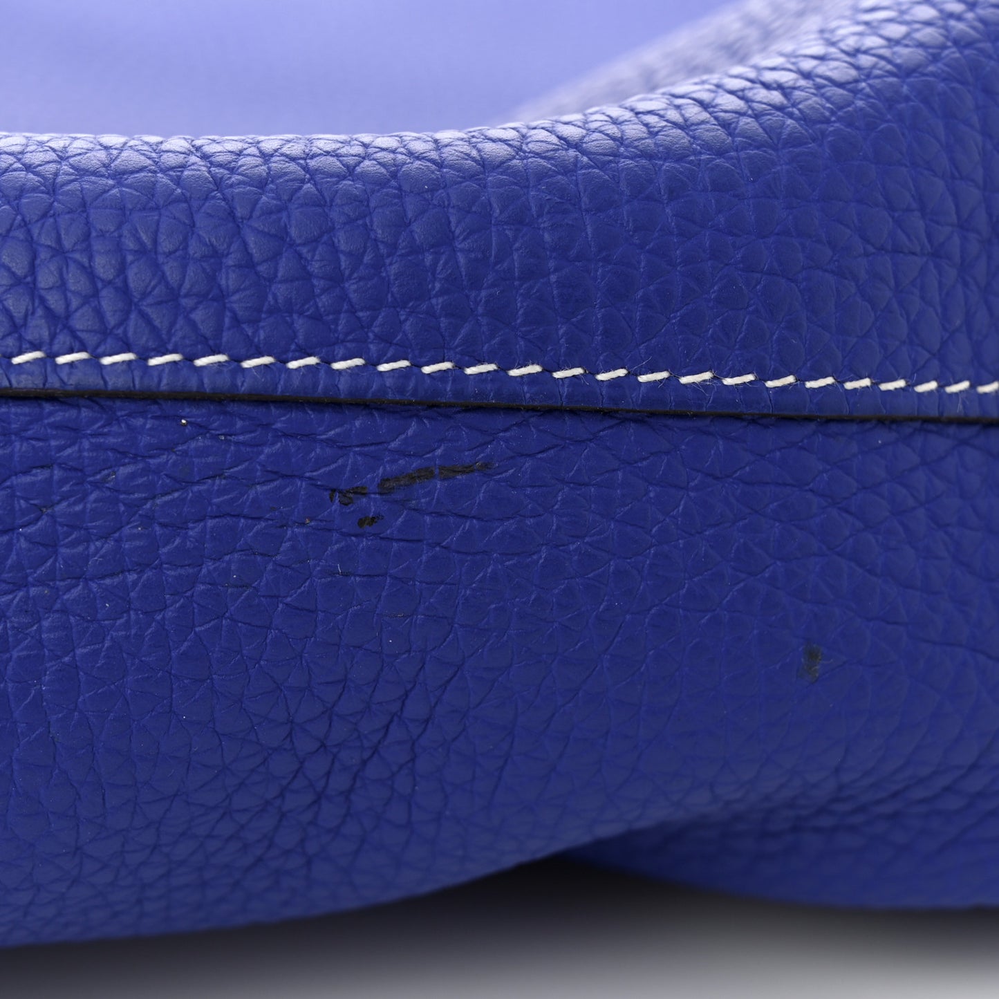 Taurillon Clemence Double Sens 45 Reversible Tote Graphite Bleu Electrique