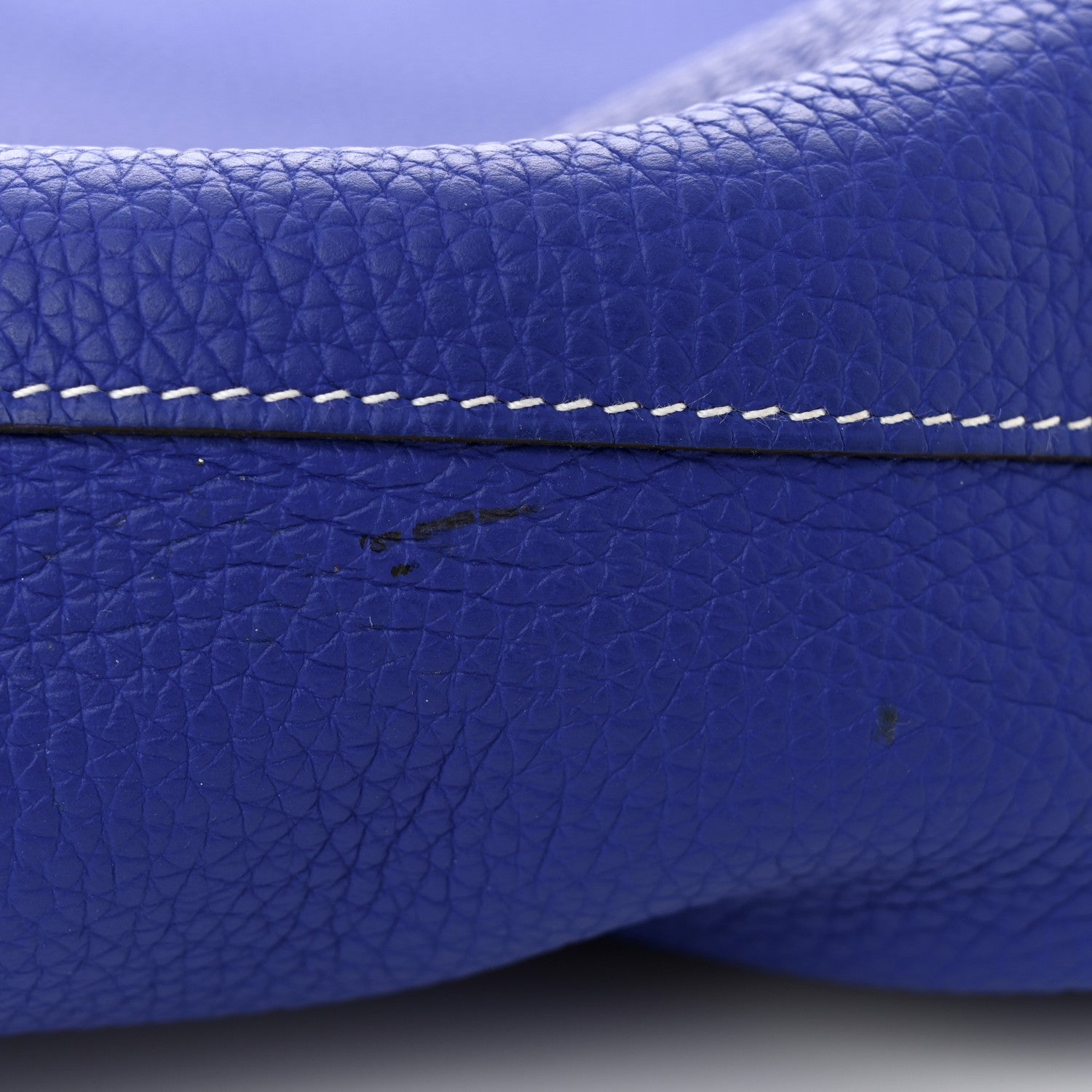 Hermes Taurillon Clemence Double Sens 45 Reversible Tote Graphite Bleu Electrique 18 of 19