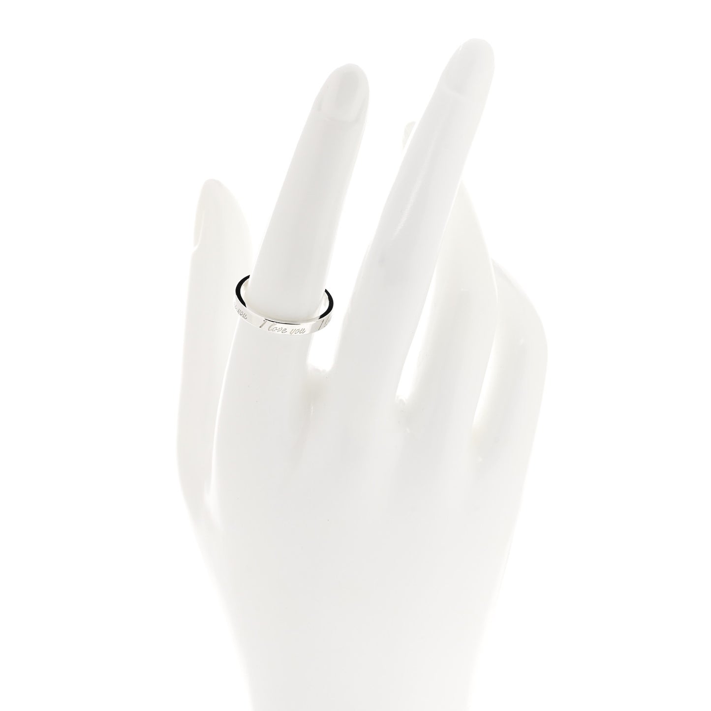 Sterling Silver I Love You Band Ring 56 7.5