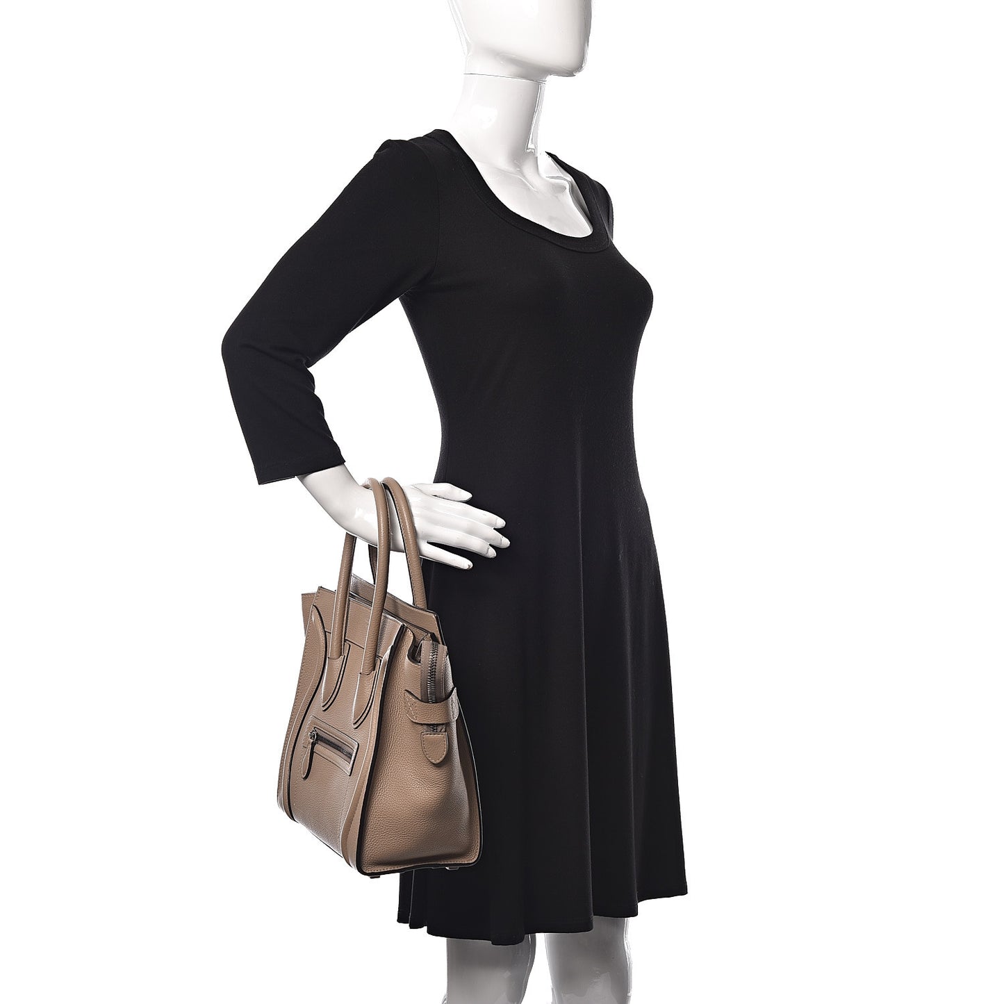Drummed Calfskin Micro Luggage Dune