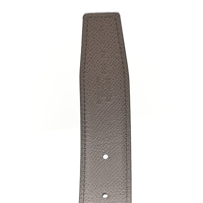 Hermes Epsom 32mm Guilloche H Belt 90 36 Bleu Obscur Etain 3 of 5
