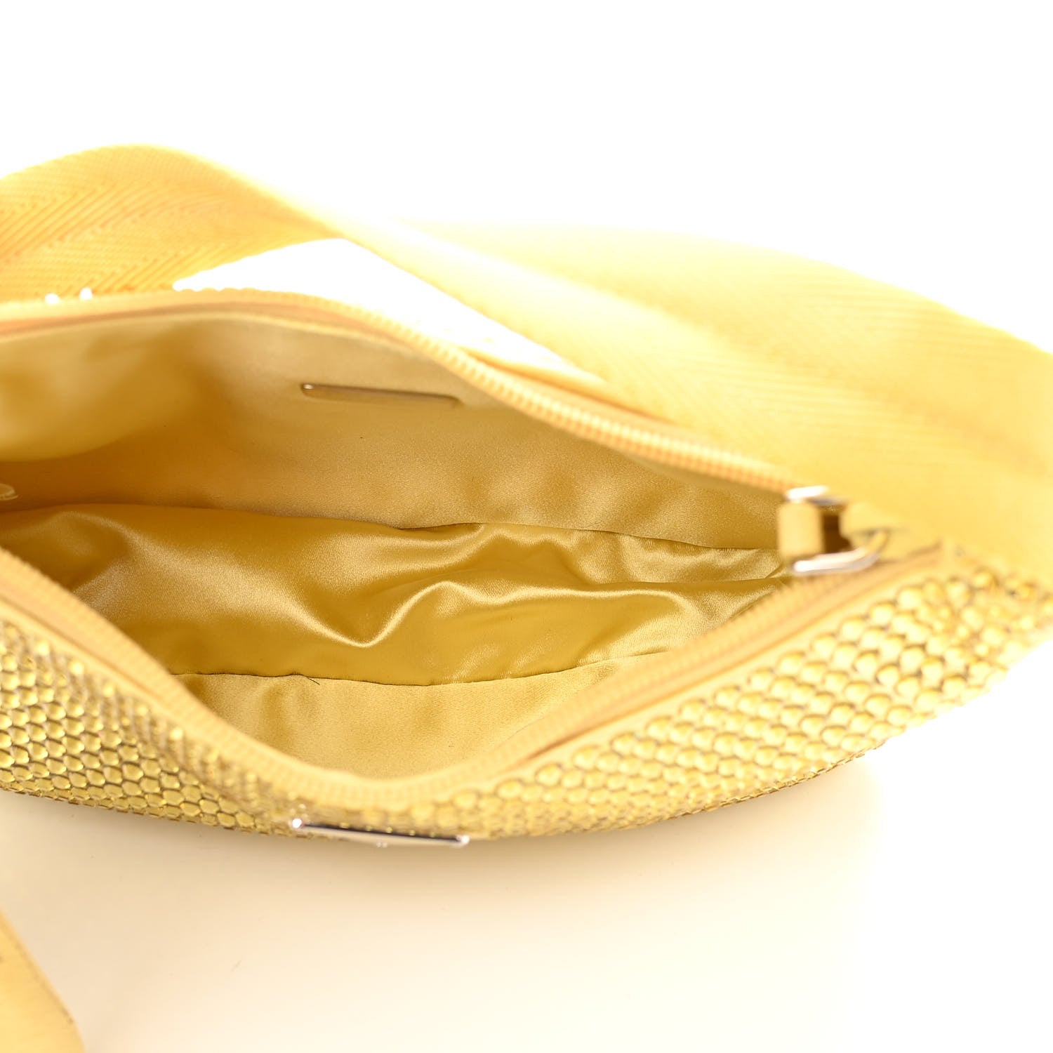 Prada Satin Crystal Mini Re-Edition 2000 Bag Ananas 5 of 12