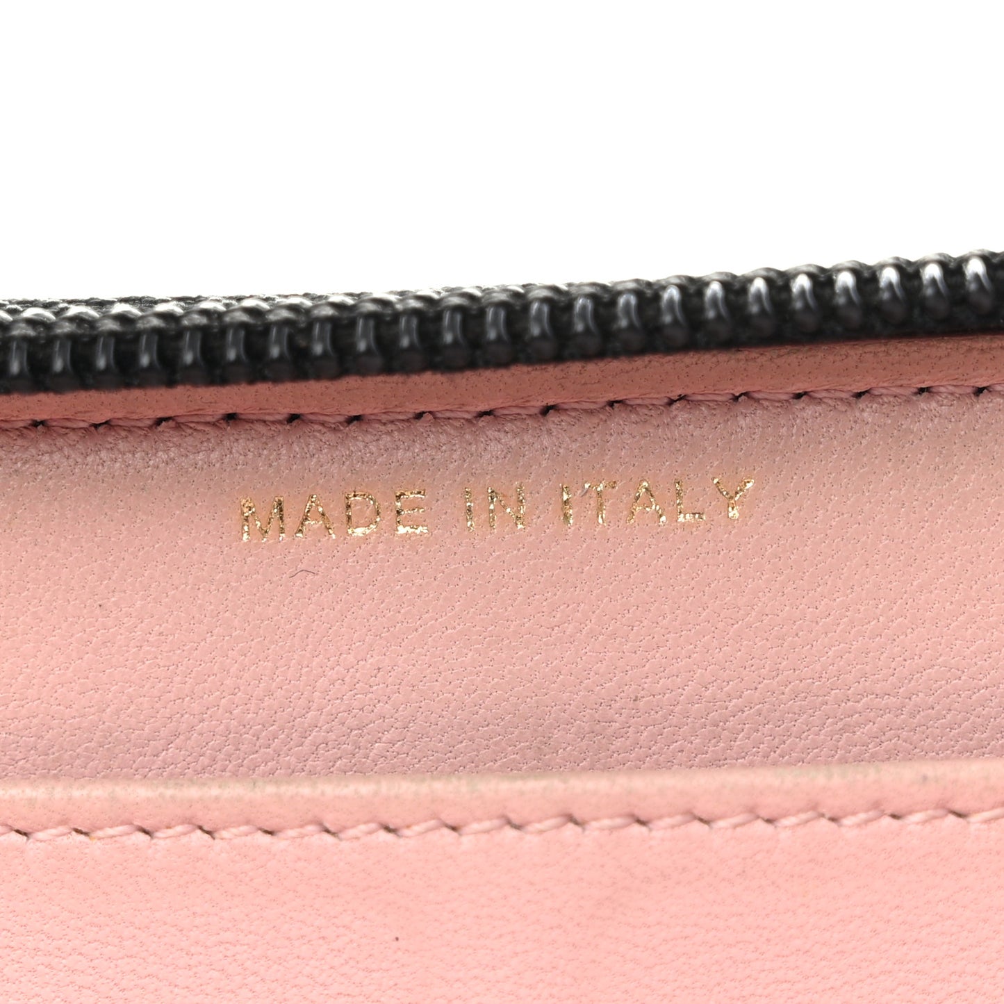 Lambskin Micro Quilted Zip Wallet Black