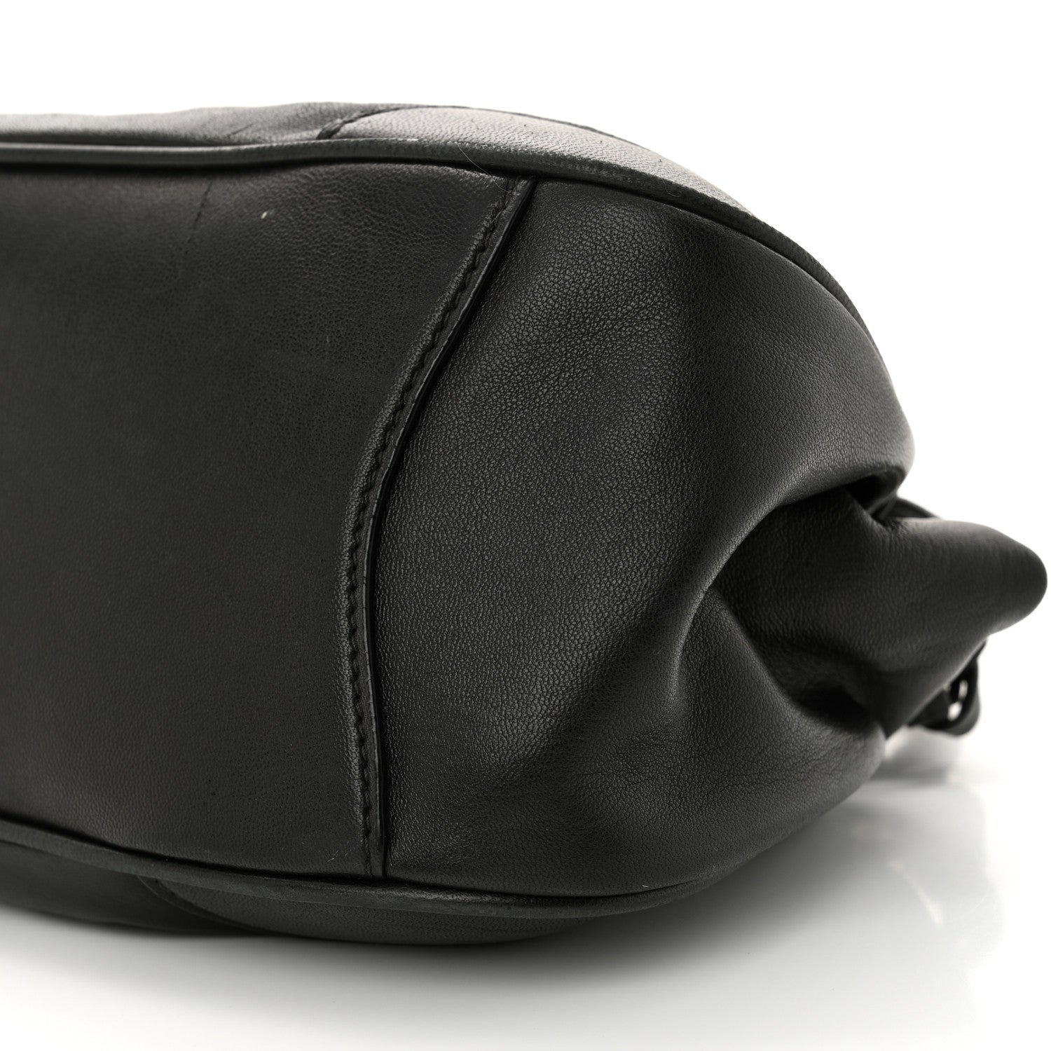 Prada Nappa Kisslock Small Frame Shoulder Bag Black 10 of 13