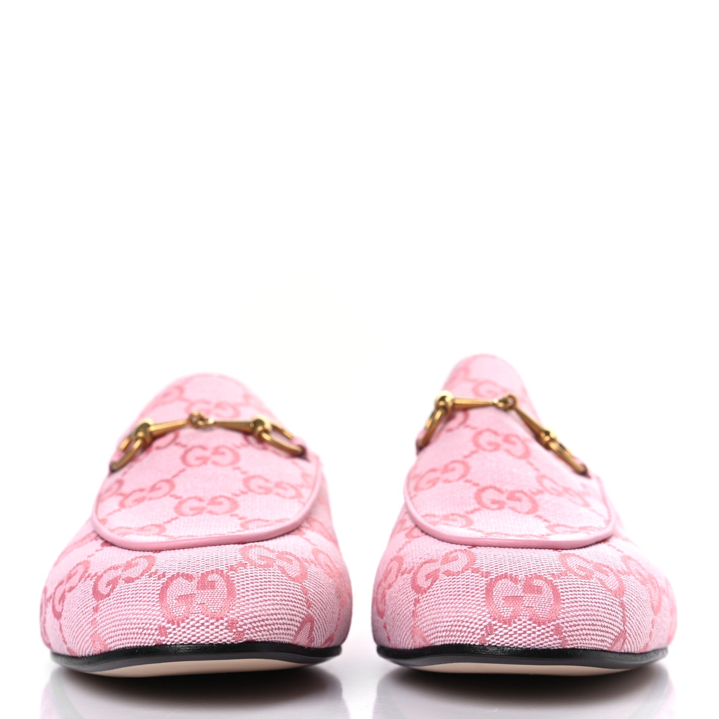 Canvas GG Monogram Nappa Womens Princetown Slippers 40 Cotton Candy Dark Cotton Candy Wild Rose