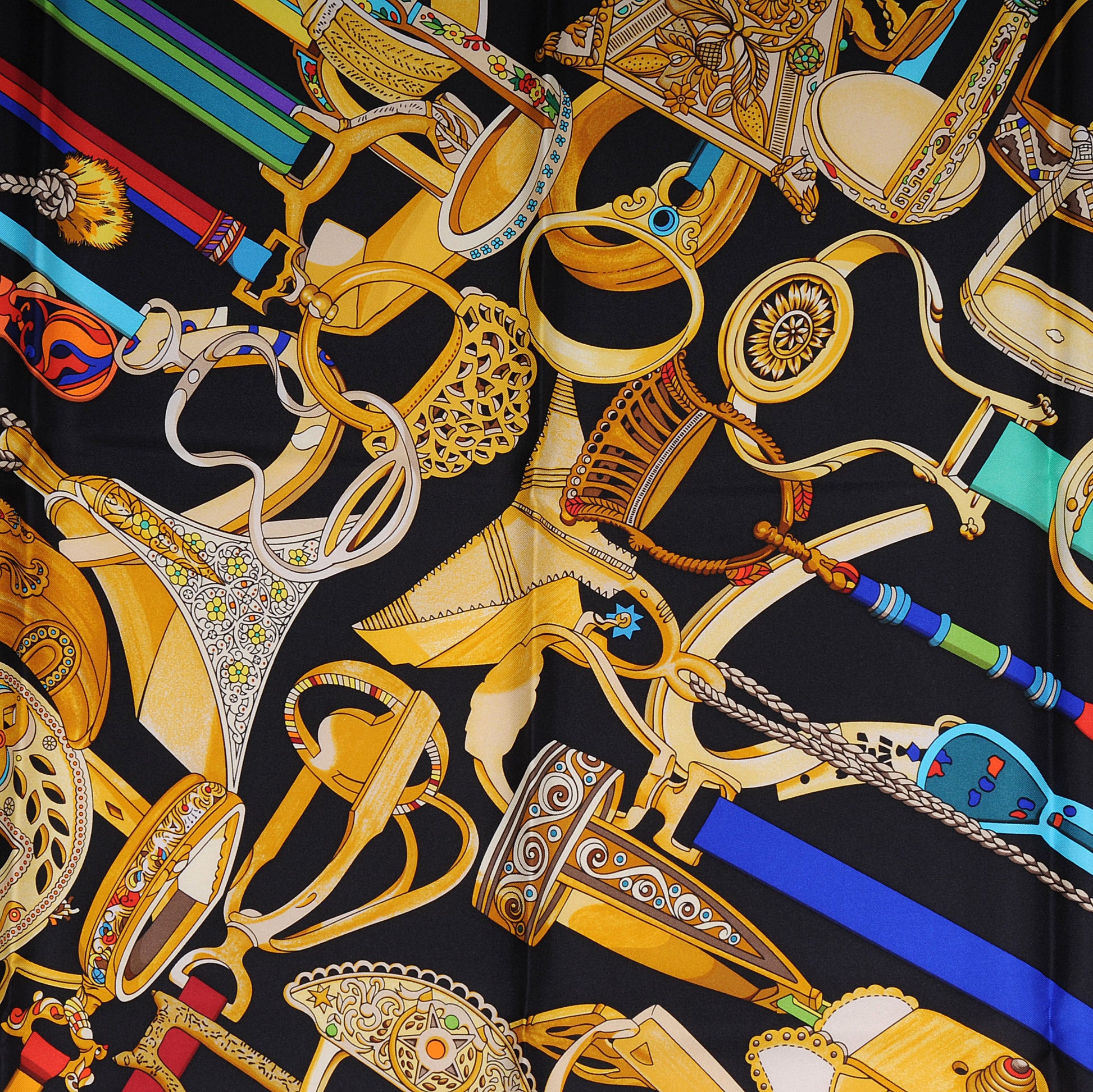 Hermes Silk Concours D Etriers Scarf 90 1 of 5