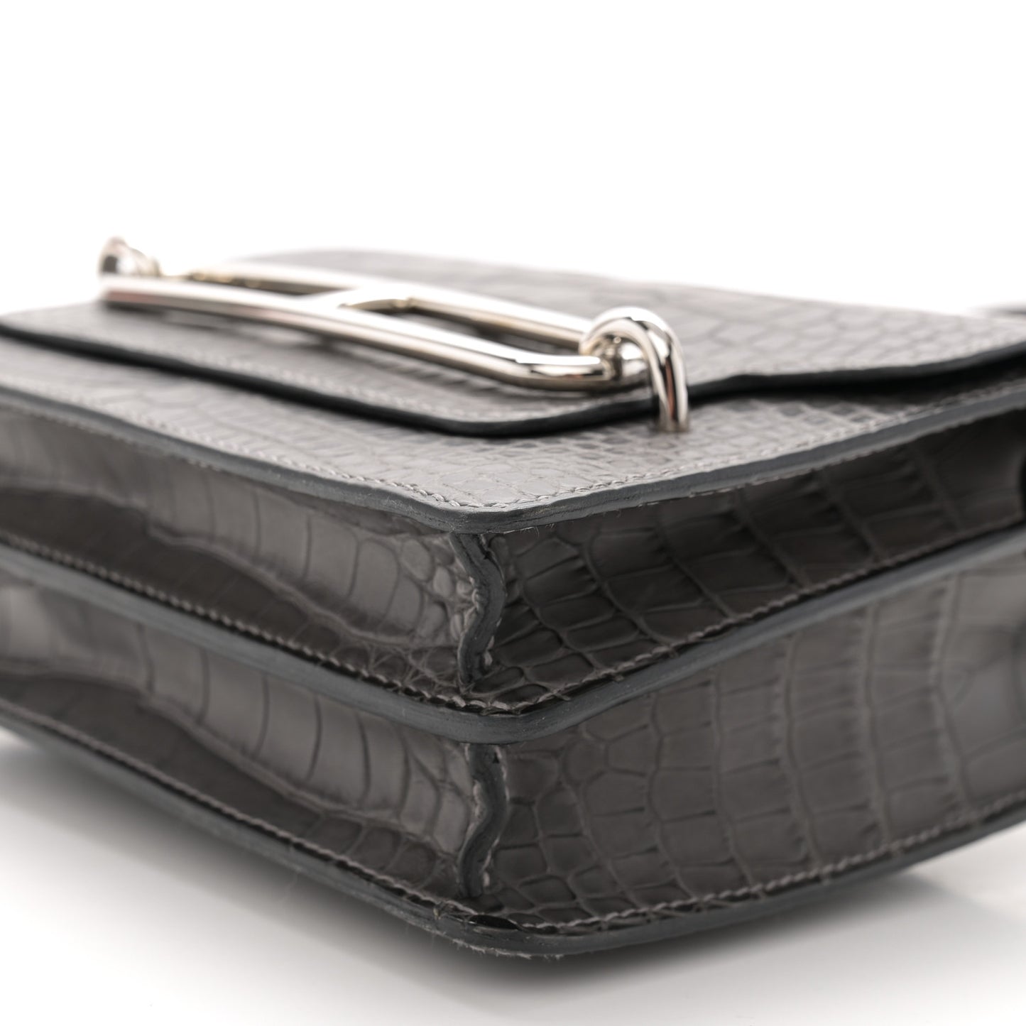 Matte Alligator Mini Sac Roulis Graphite
