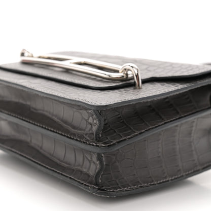 Hermes Matte Alligator Mini Sac Roulis Graphite 10 of 10