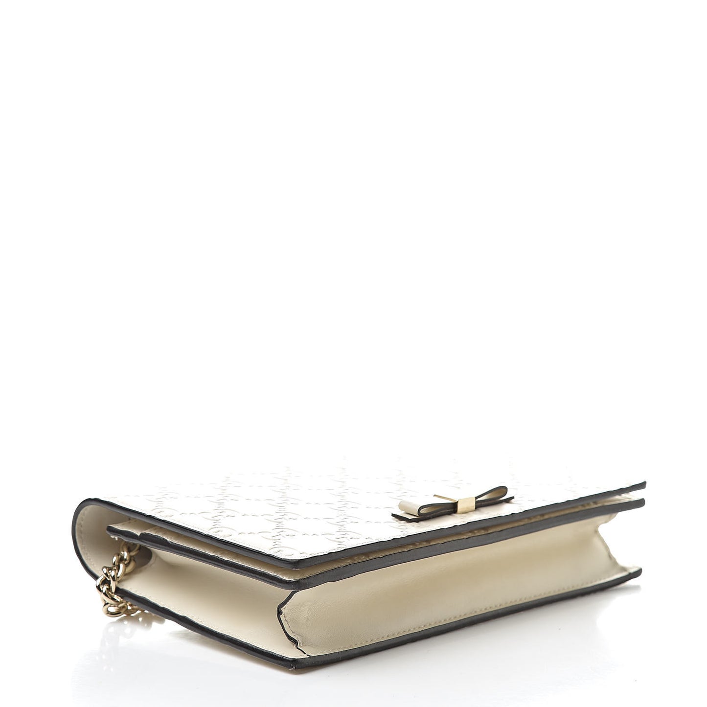Guccissima Signature Bowy Chain Wallet Mystic White
