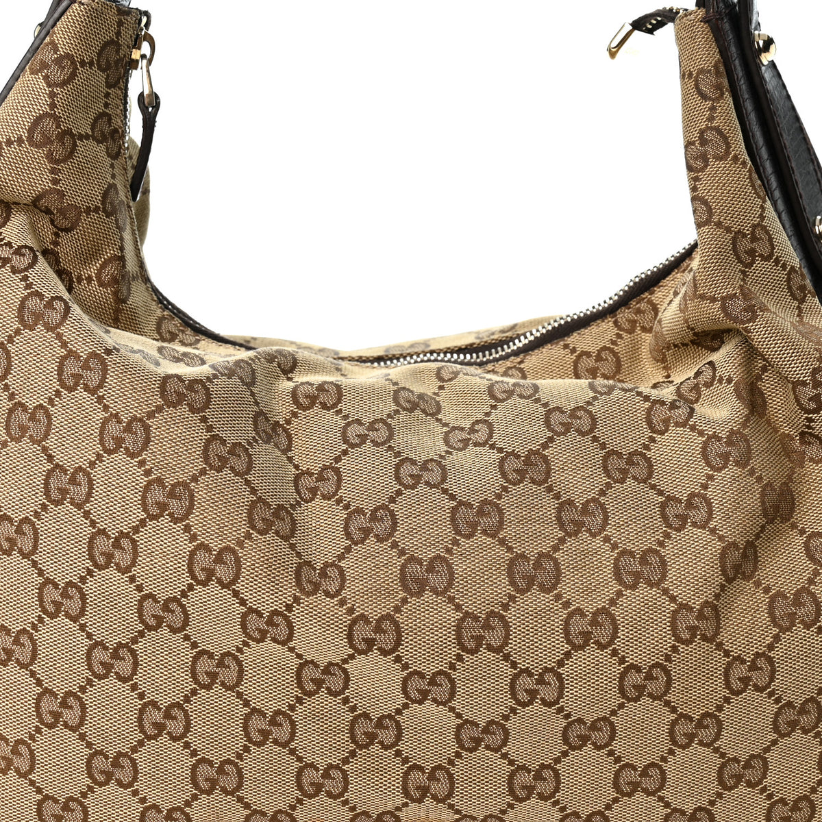 Monogram Medium Horsebit Chain Hobo Dark Brown