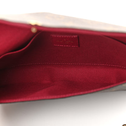 Louis Vuitton Monogram Pochette Felicie Chain Wallet Fuchsia 5 of 11