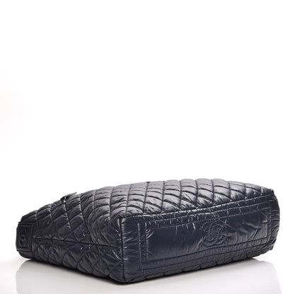 Chanel Nylon Quilted Coco Cocoon Hobo Dark Blue 4 of 10