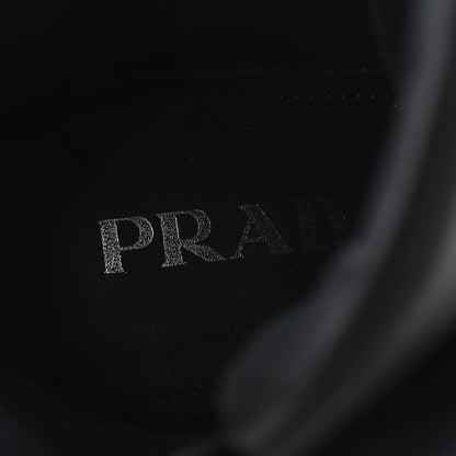 Prada Spazzolato Re-Nylon Metal Triangle Logo 110mm Ankle Boots 37 Black 8 of 9