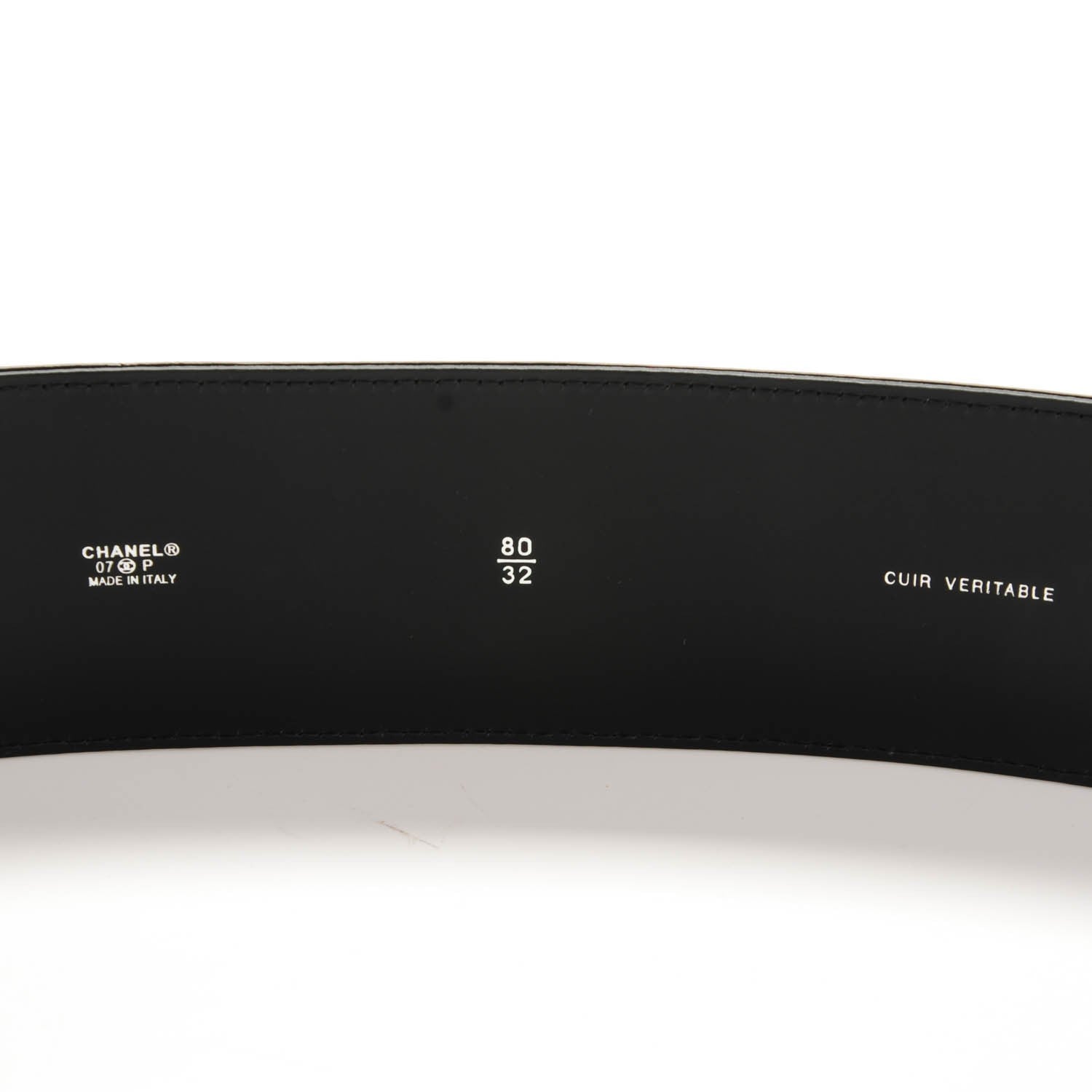 Chanel Patent CC Wide Belt 80 32 Black 5 of 5