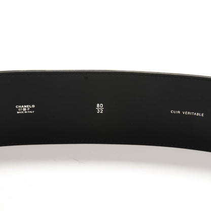Chanel Patent CC Wide Belt 80 32 Black 5 of 5