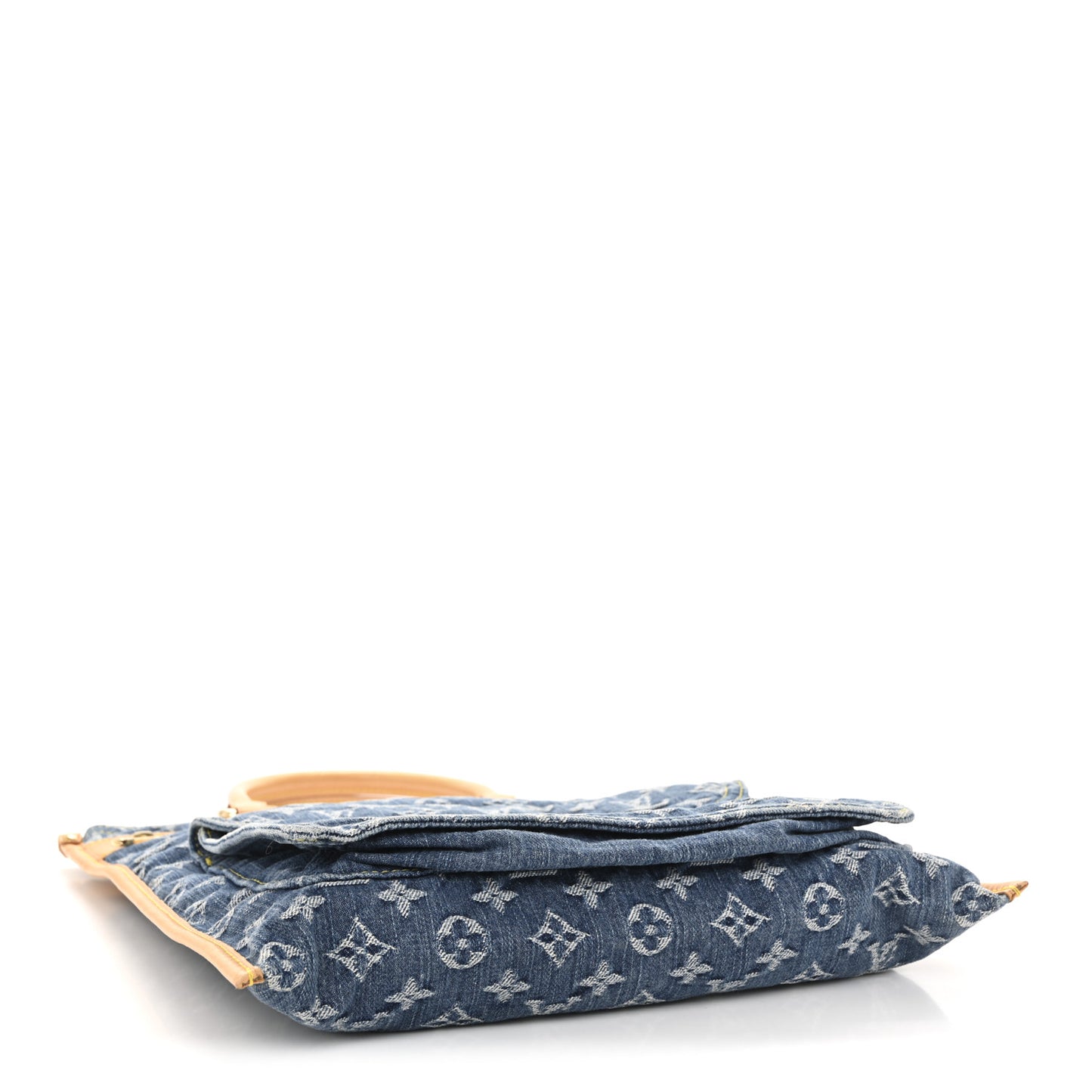 Monogram Denim Sac Plat Blue