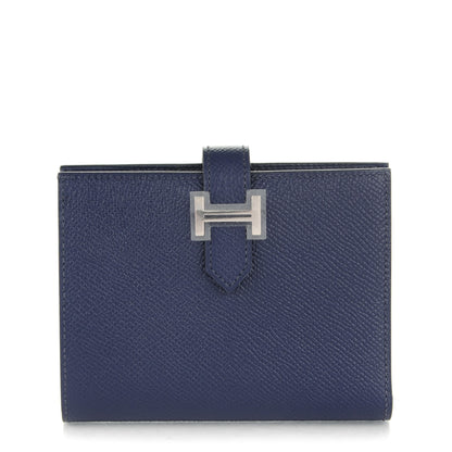Hermes Epsom Bearn Compact Wallet Bleu Saphir 1 of 9