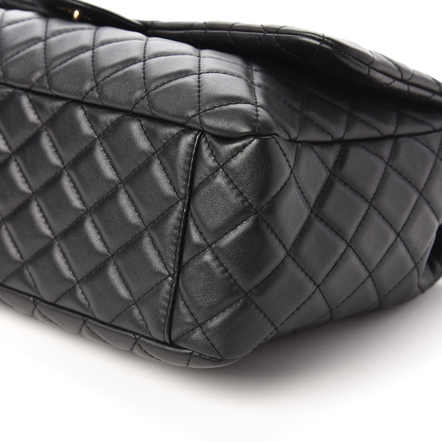 Chanel Metallized Calfskin Quilted Small XXL Travel Flap Bag Black 7 of 11