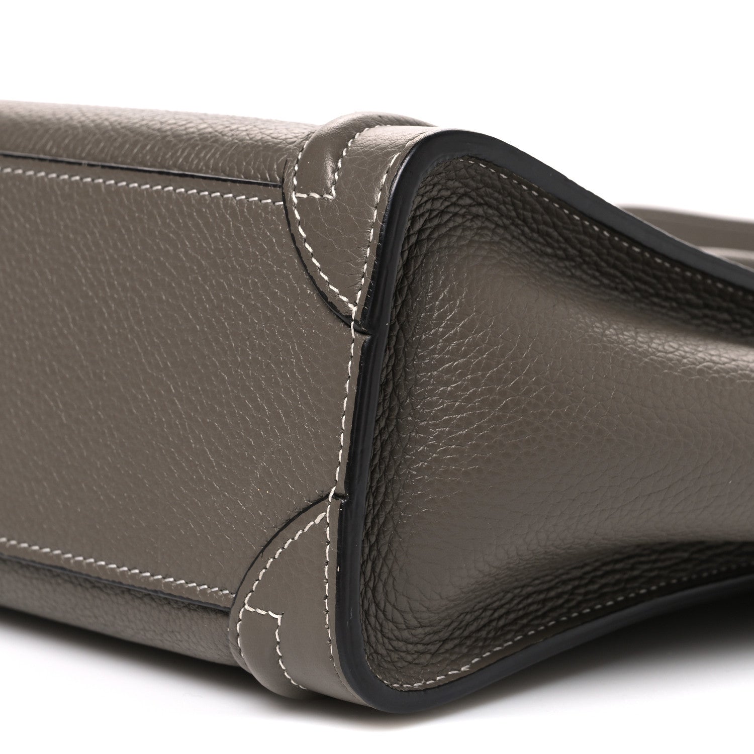 Celine Drummed Calfskin Nano Luggage Souris 11 of 11