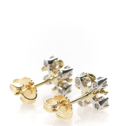 Tiffany Platinum 18K Yellow Gold Diamond Schlumberger Lynn Earrings 3 of 5