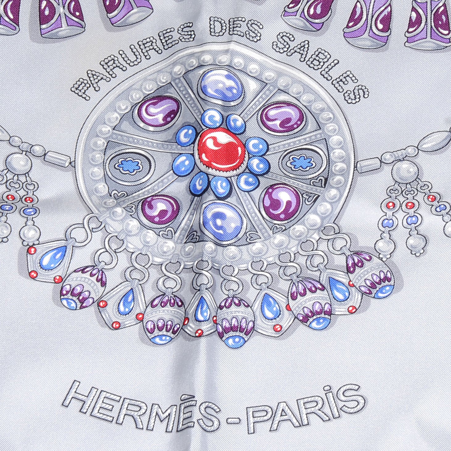 Hermes Silk Parures Des Sables Scarf 90 3 of 4
