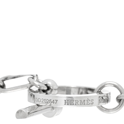 Hermes Sterling Silver Chain Toggle Necklace 4 of 6