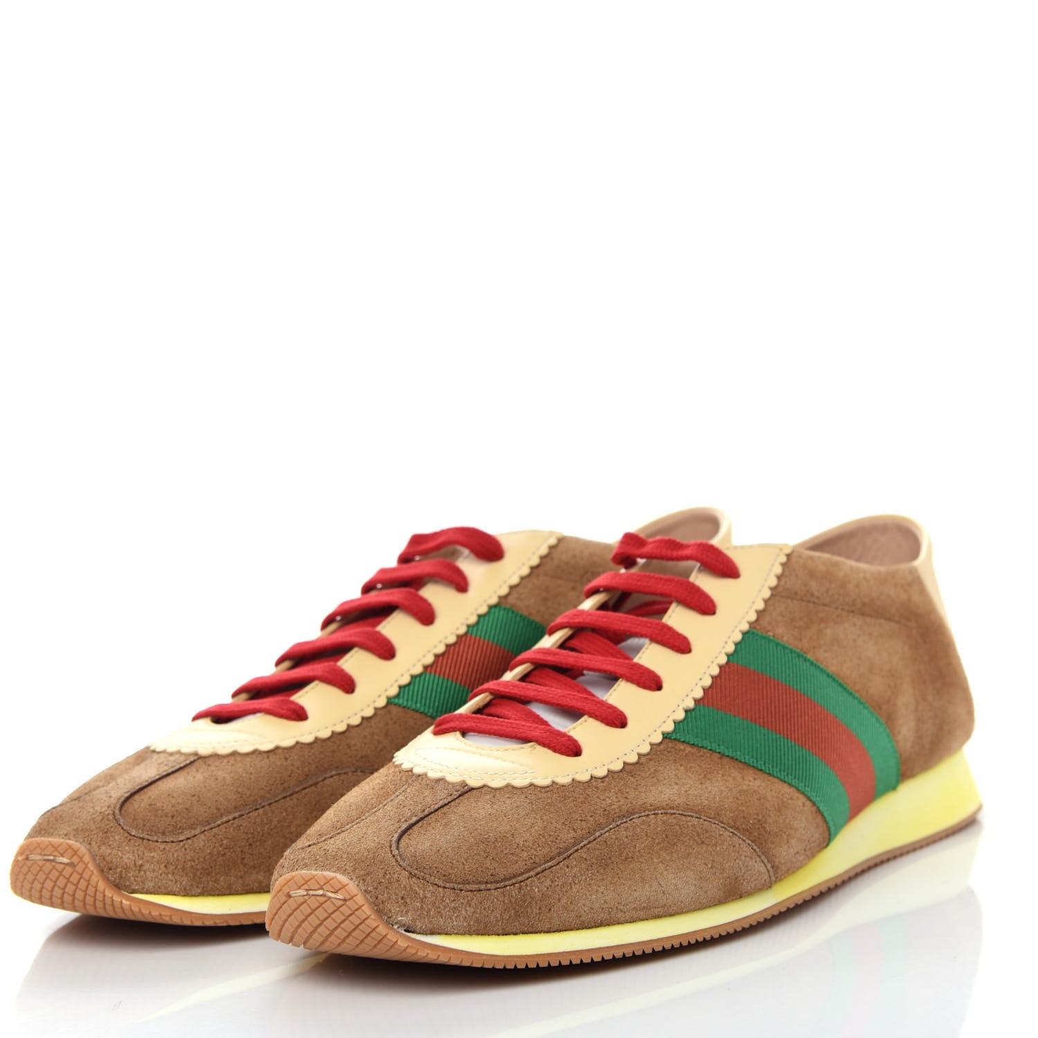 Gucci Suede Web Mens Rocket Sneakers 11 Nocciola Burro 3 of 11