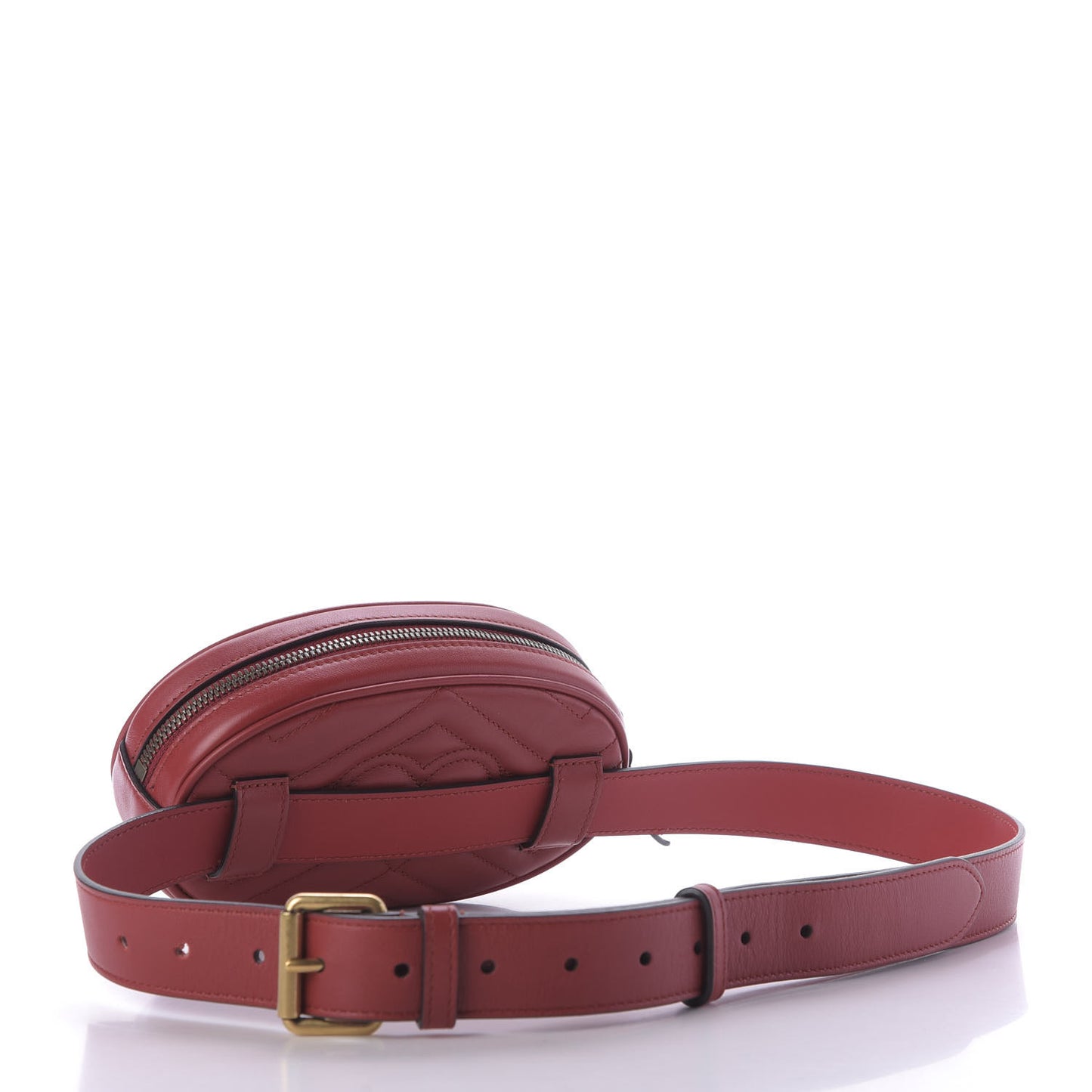 Calfskin Matelasse GG Marmont Belt Bag 95 38 Hibiscus Red