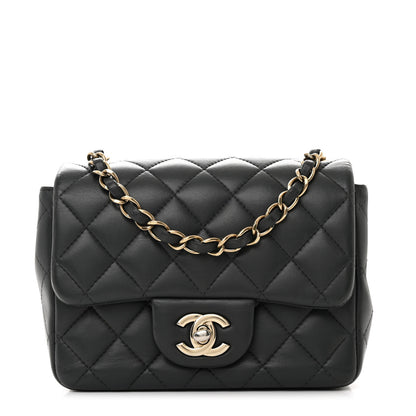 Chanel Lambskin Quilted Mini Square Flap Dark Grey 1 of 10