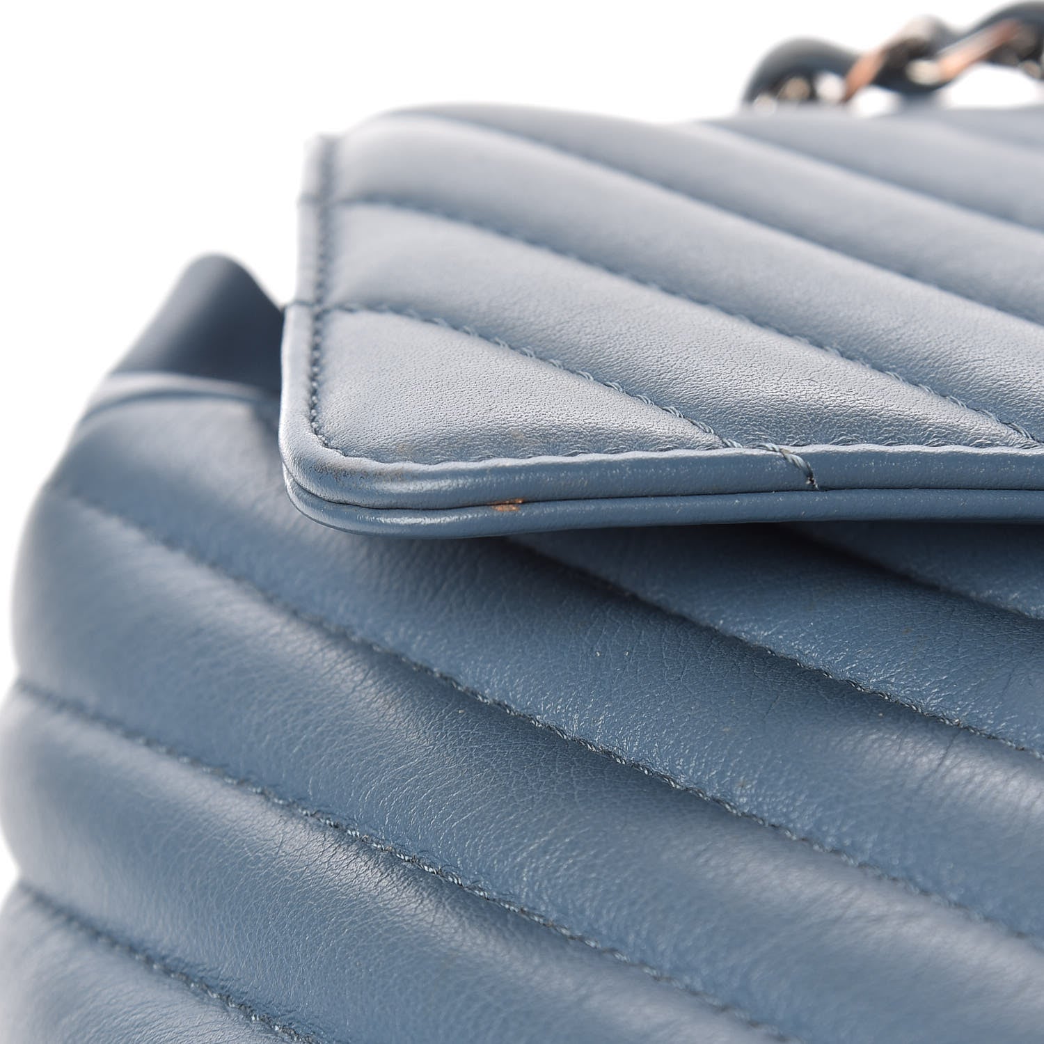 Chanel Calfskin Chevron Quilted Small Urban Spirit Backpack Light Blue 15 of 17