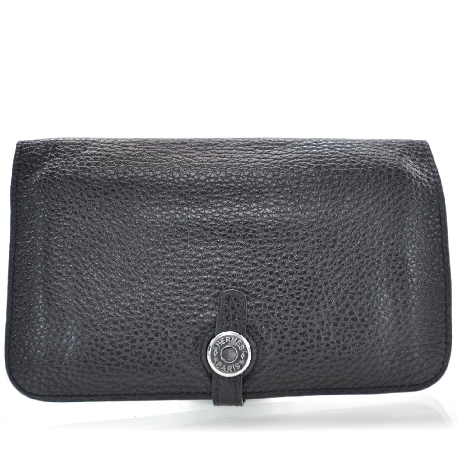 Hermes Clemence Dogon Combined Wallet Noir 1 of 9