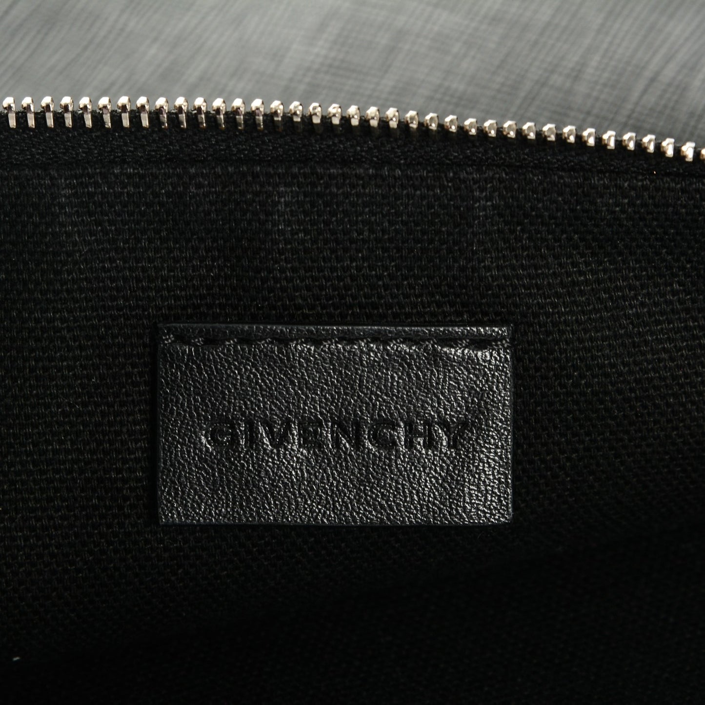 Textured Coated Canvas Rottweiler Print Large Cosmetic Pouch Black