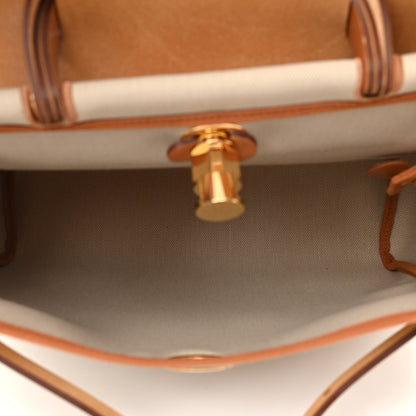 Hermes Vache Hunter Toile Herbag Zip 31 PM Trench Gold 6 of 9