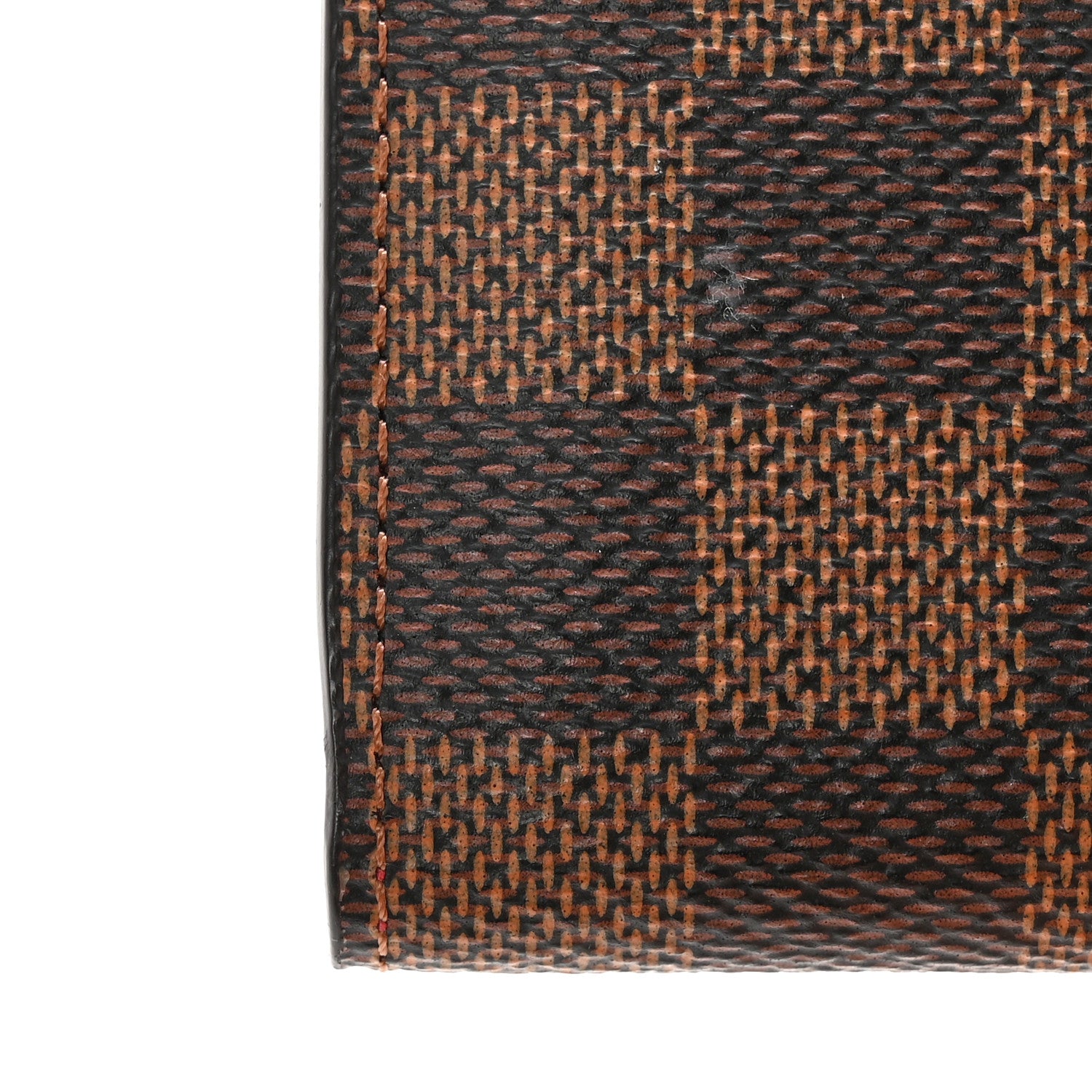 Louis Vuitton Damier Ebene Victorine Wallet Red 7 of 8