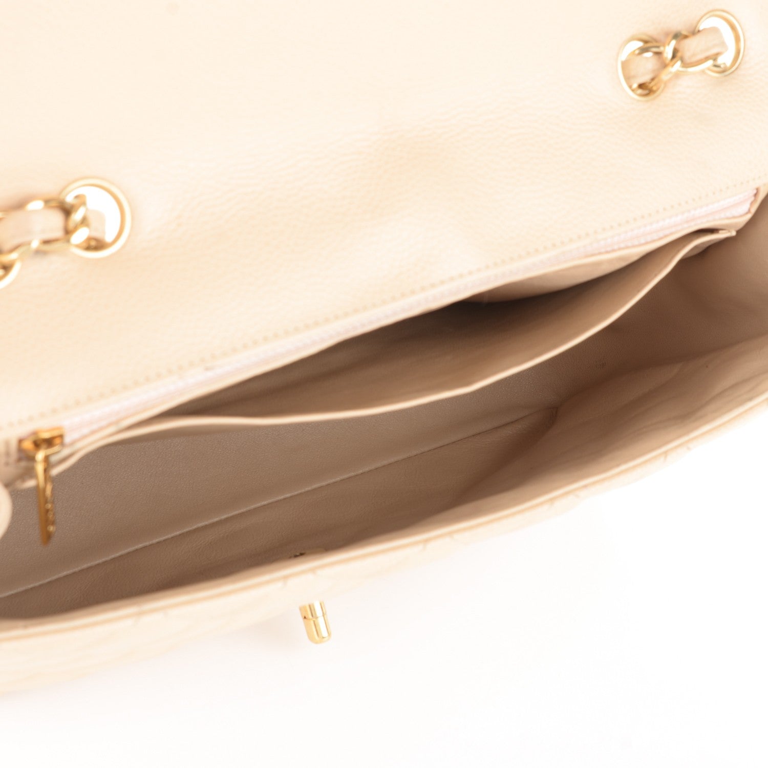 Chanel Caviar Quilted Jumbo Single Flap Beige 5 of 8