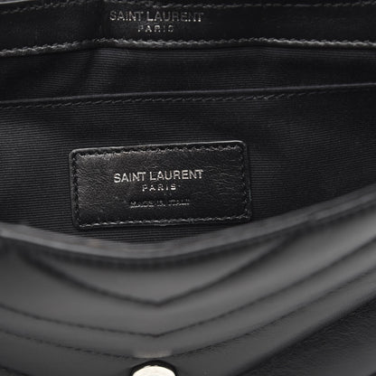 Saint Laurent Calfskin Y Quilted Monogram Loulou Flap Bag Black 6 of 12