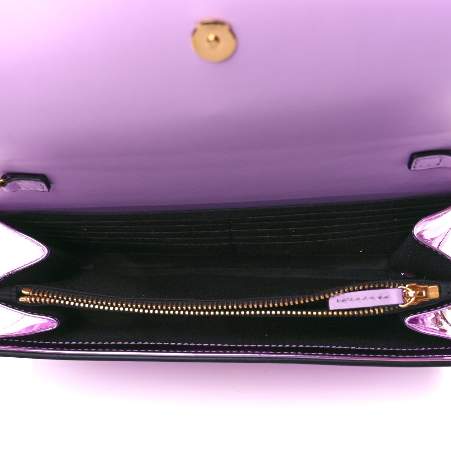 Metallic Calfskin Medusa Evening Clutch Pink