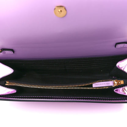 Versace Metallic Calfskin Medusa Evening Clutch Pink 5 of 10