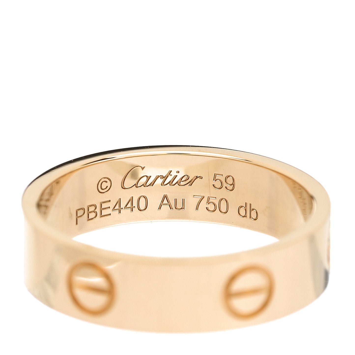 18K Yellow Gold 5.5mm LOVE Ring 59 8.75