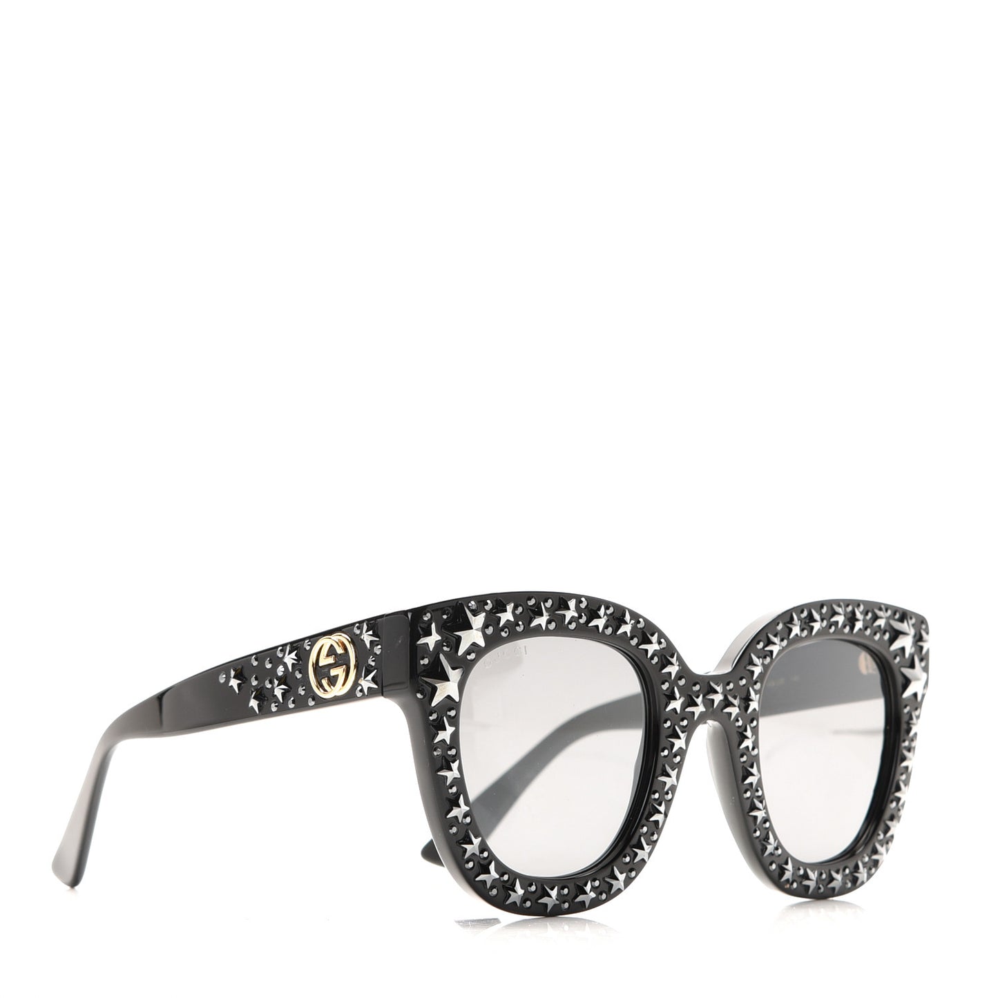 Acetate Stars Cat Eye Sunglasses GG0116S Black