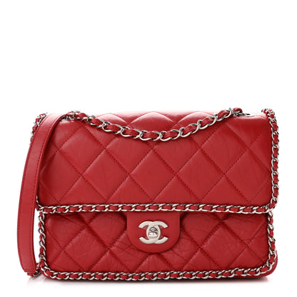Chanel Crumpled Calfskin Medium Chain All Over Flap Red 1 of 11