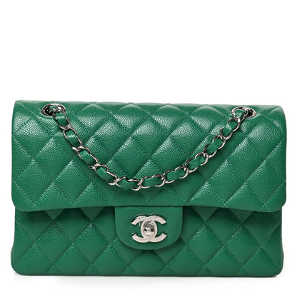 Chanel Caviar Quilted Small Double Flap Green 1 of 9