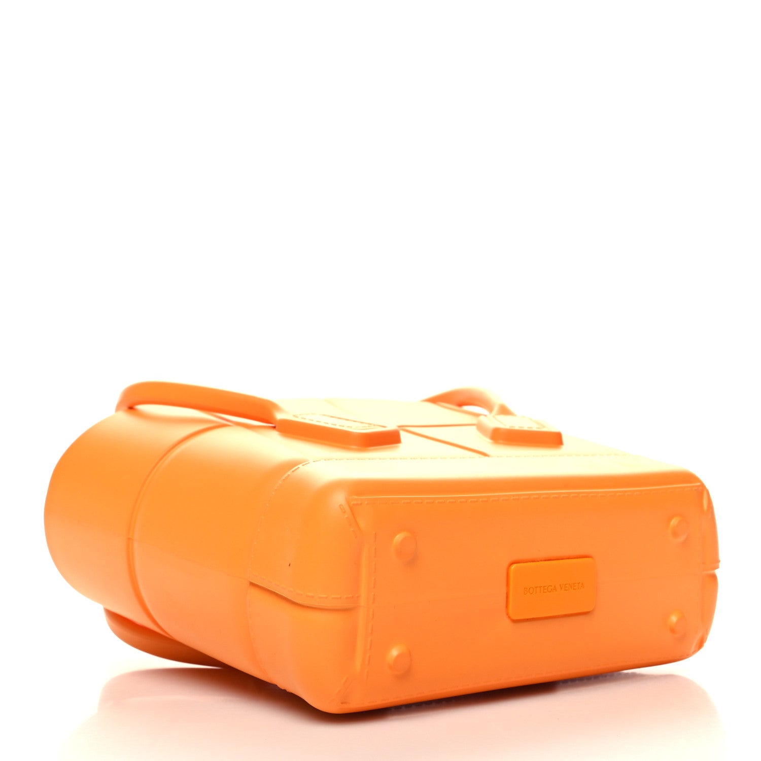 Bottega Veneta Rubber Maxi Intrecciato Mini Arco Tangerine 4 of 9