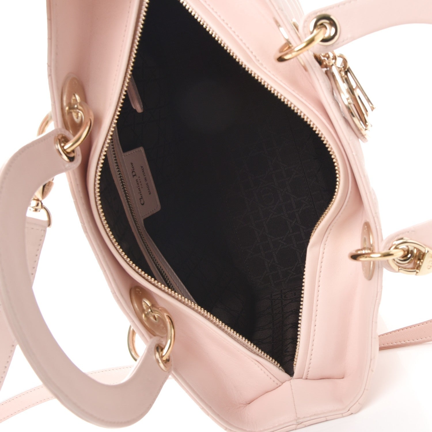 Christian Dior Lambskin Cannage Large Lady Dior Light Pink 5 of 13