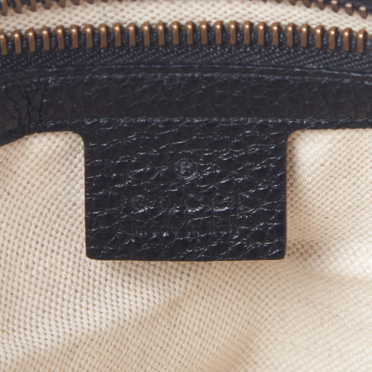 Gucci Grained Calfskin Logo Half Moon Hobo Black 8 of 9