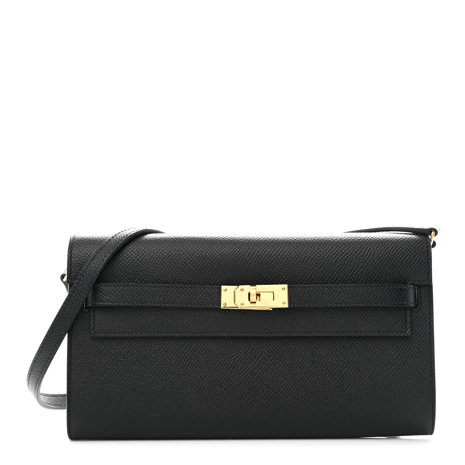 Hermes Epsom Kelly Wallet To Go Black 1 of 12