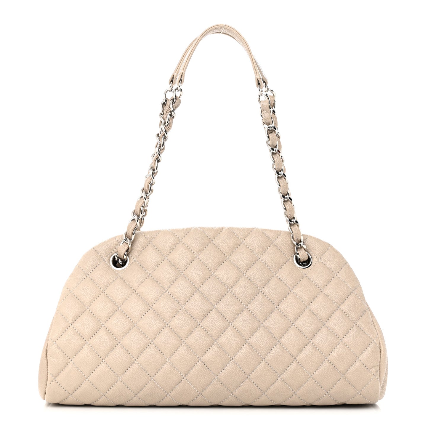 Caviar Quilted Medium Just Mademoiselle Beige