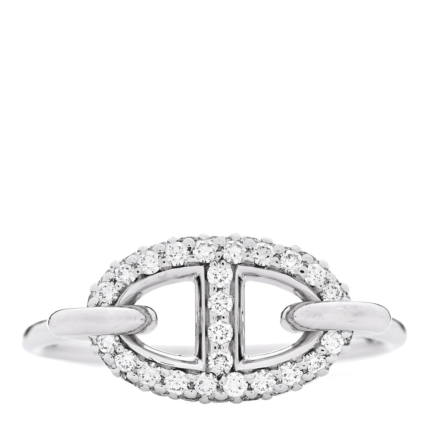 18K White Gold Diamond New Farandole Ring 54 6.75