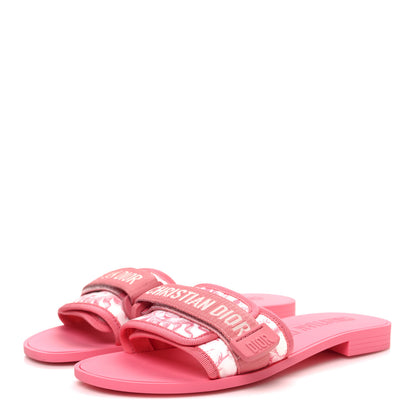 Christian Dior Nylon Dio(r)evolution Slide Sandals 37 Pink 4 of 10